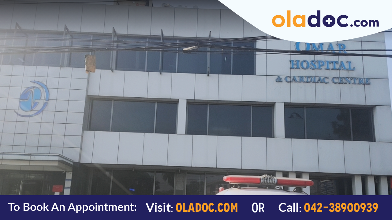 Front View of Omar Hospital and Cardiac Centre Lahore